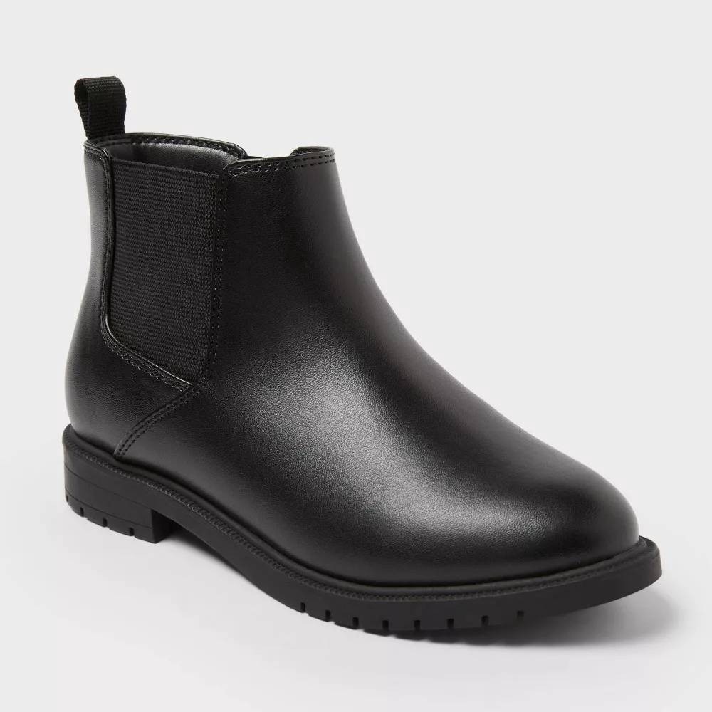 Big Girl Brandy Chelsea Boots by Cat & Jack Black Size 3 New With Tags